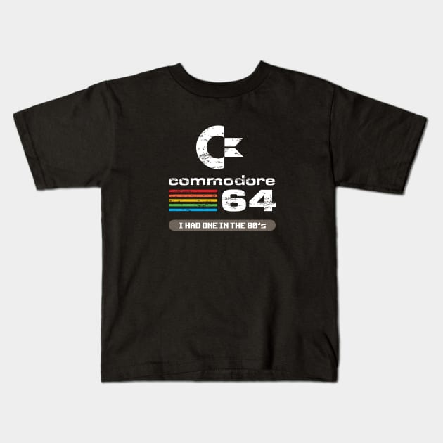 Commodore 64 Retro Design. Kids T-Shirt by Hotshots